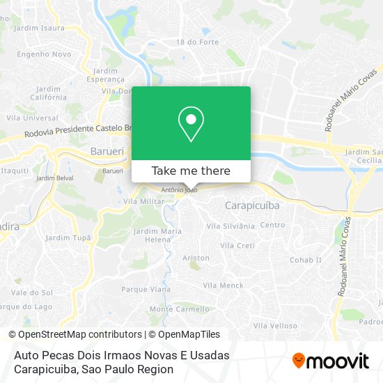 Auto Pecas Dois Irmaos Novas E Usadas Carapicuiba map