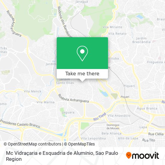 Mc Vidraçaria e Esquadria de Alumínio map