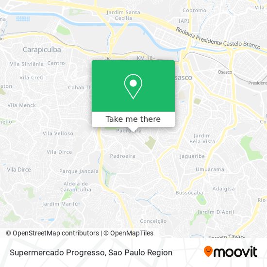 Supermercado Progresso map