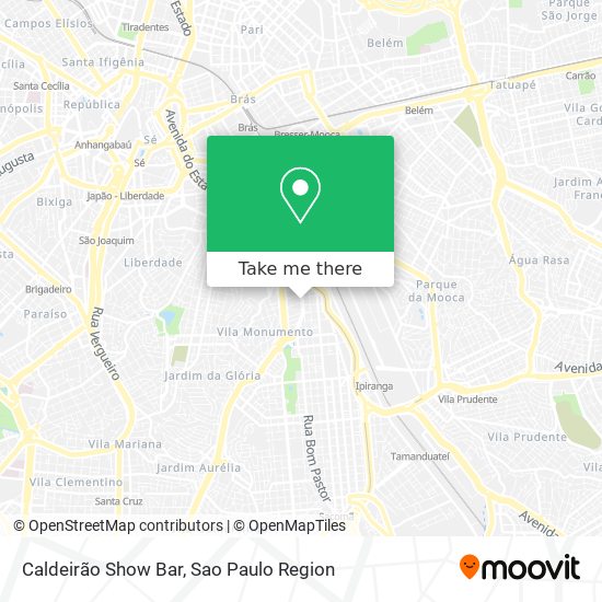 Caldeirão Show Bar map