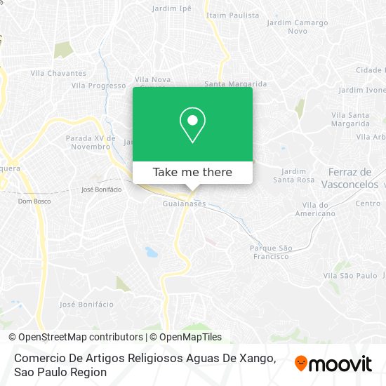 Mapa Comercio De Artigos Religiosos Aguas De Xango