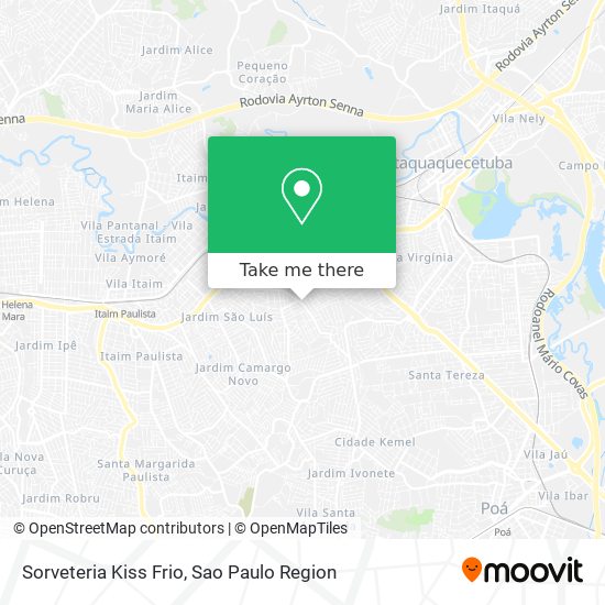 Sorveteria Kiss Frio map