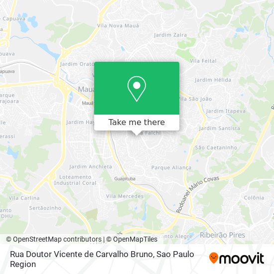 Mapa Rua Doutor Vicente de Carvalho Bruno