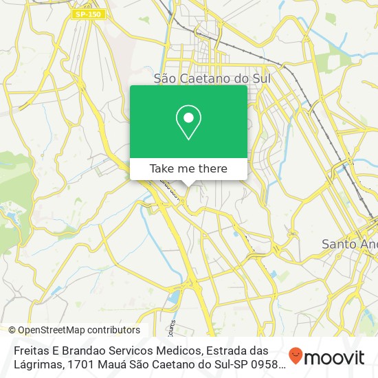 Mapa Freitas E Brandao Servicos Medicos, Estrada das Lágrimas, 1701 Mauá São Caetano do Sul-SP 09580-500