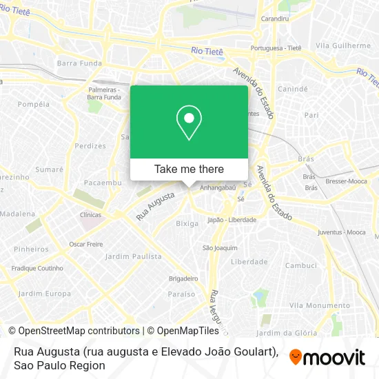 Rua Augusta (rua augusta e Elevado João Goulart) map