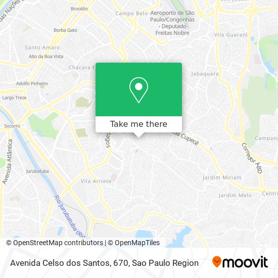 Mapa Avenida Celso dos Santos, 670