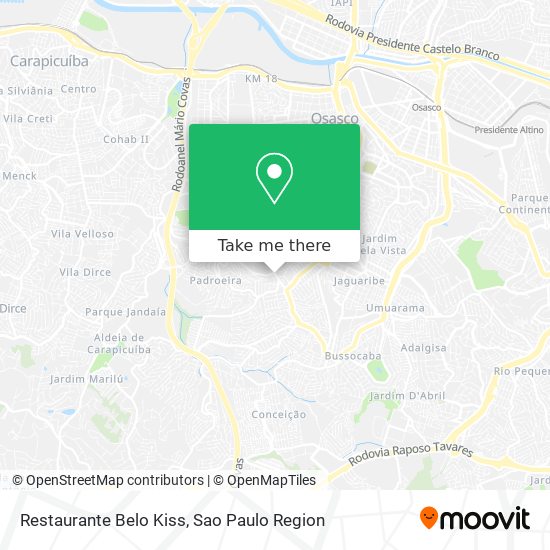 Mapa Restaurante Belo Kiss