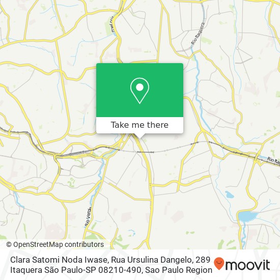 Mapa Clara Satomi Noda Iwase, Rua Ursulina Dangelo, 289 Itaquera São Paulo-SP 08210-490