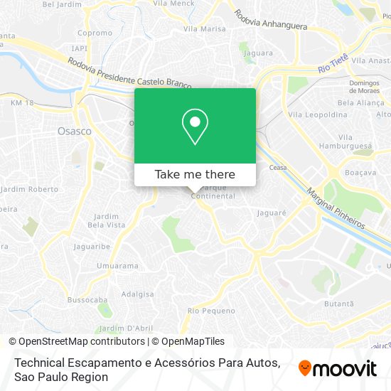 Technical Escapamento e Acessórios Para Autos map