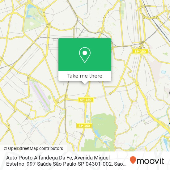 Auto Posto Alfandega Da Fe, Avenida Miguel Estefno, 997 Saúde São Paulo-SP 04301-002 map