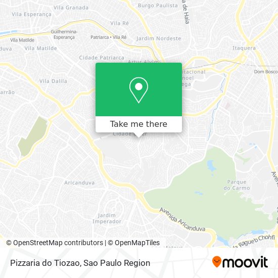 Mapa Pizzaria do Tiozao