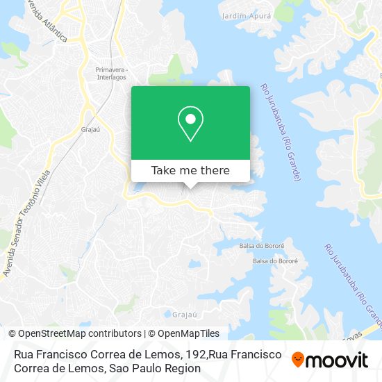 Mapa Rua Francisco Correa de Lemos, 192,Rua Francisco Correa de Lemos