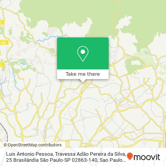 Luis Antonio Pessoa, Travessa Adão Pereira da Silva, 25 Brasilândia São Paulo-SP 02863-140 map