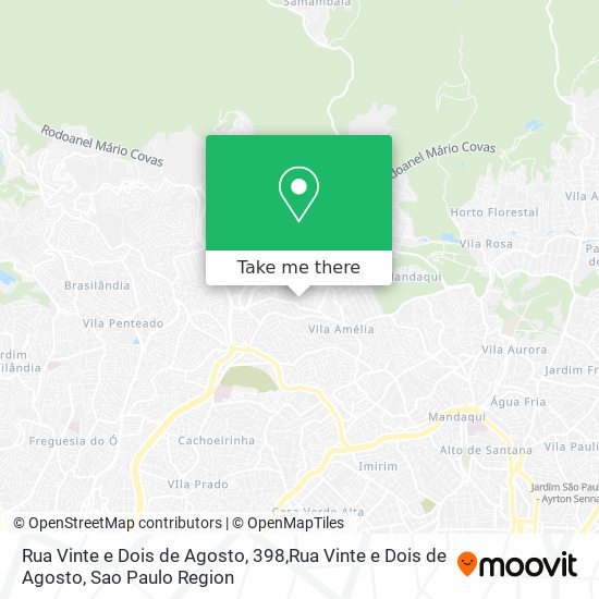 Mapa Rua Vinte e Dois de Agosto, 398,Rua Vinte e Dois de Agosto