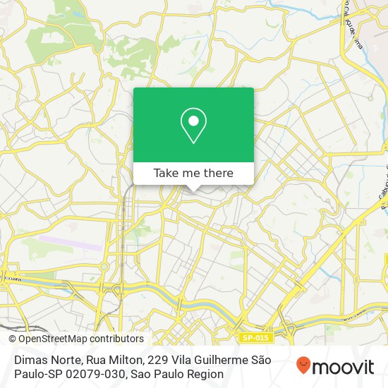 Mapa Dimas Norte, Rua Milton, 229 Vila Guilherme São Paulo-SP 02079-030