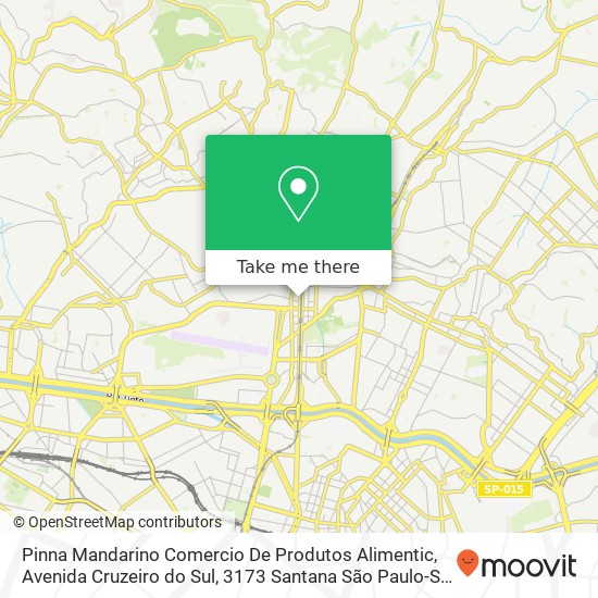 Mapa Pinna Mandarino Comercio De Produtos Alimentic, Avenida Cruzeiro do Sul, 3173 Santana São Paulo-SP 02031-100