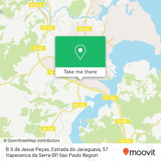 Mapa B S de Jesus Peças, Estrada do Jaceguava, 57 Itapecerica da Serra-SP