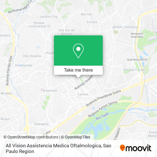 Mapa All Vision Assistencia Medica Oftalmologica