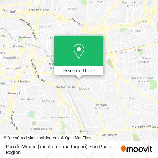 Mapa Rua da Mooca (rua da mooca taquari)