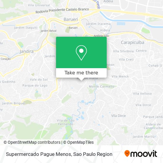 Mapa Supermercado Pague Menos