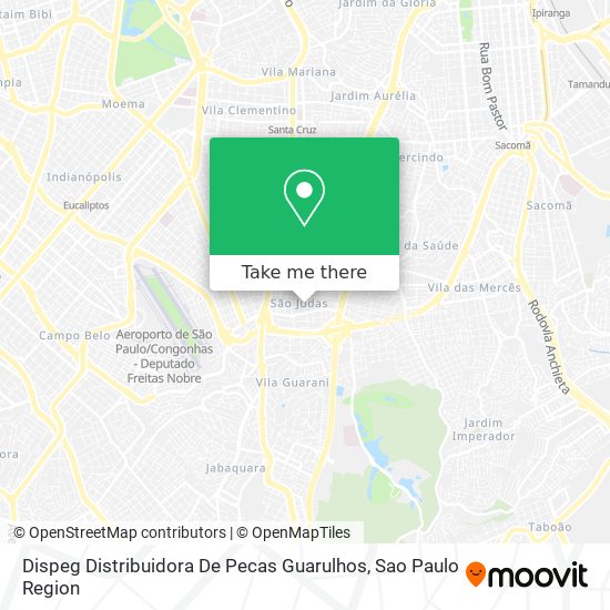 Mapa Dispeg Distribuidora De Pecas Guarulhos