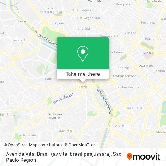 Avenida Vital Brasil (av vital brasil pirajussara) map