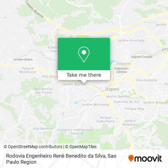 Mapa Rodovia Engenheiro Renê Benedito da Silva