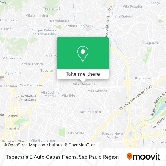 Tapecaria E Auto-Capas Flecha map