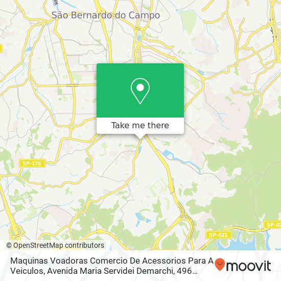 Maquinas Voadoras Comercio De Acessorios Para A Veiculos, Avenida Maria Servidei Demarchi, 496 Demarchi São Bernardo do Campo-SP 09820-000 map