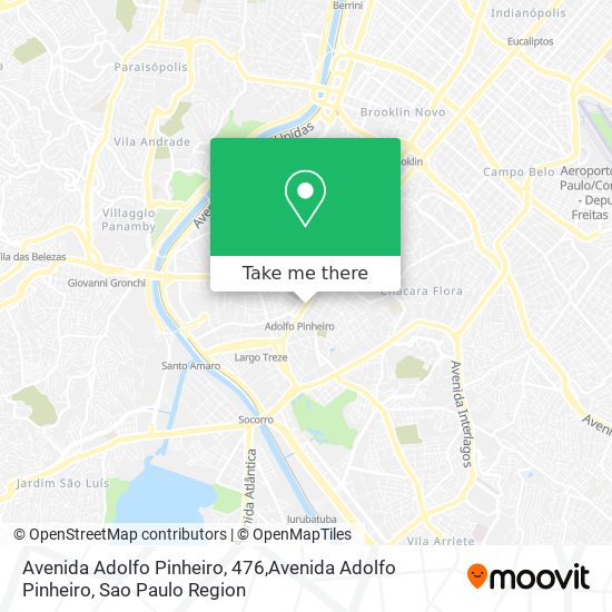 Mapa Avenida Adolfo Pinheiro, 476,Avenida Adolfo Pinheiro