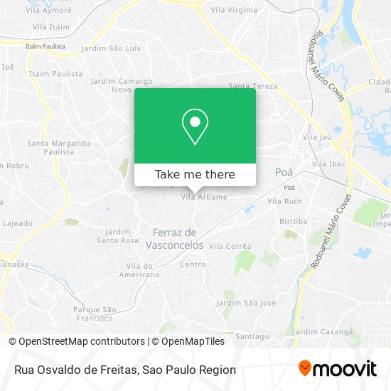 Mapa Rua Osvaldo de Freitas