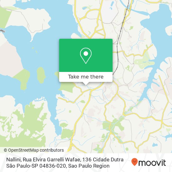Mapa Nallini, Rua Elvira Garrelli Wafae, 136 Cidade Dutra São Paulo-SP 04836-020