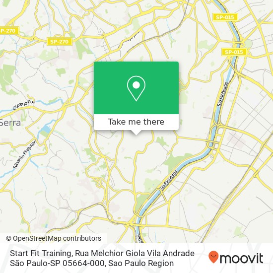 Mapa Start Fit Training, Rua Melchior Giola Vila Andrade São Paulo-SP 05664-000