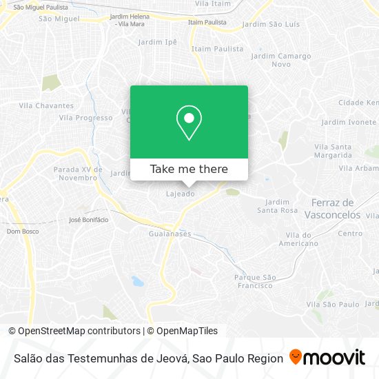 Salão das Testemunhas de Jeová map