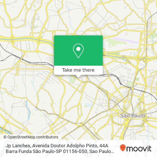 Jp Lanches, Avenida Doutor Adolpho Pinto, 44A Barra Funda São Paulo-SP 01156-050 map