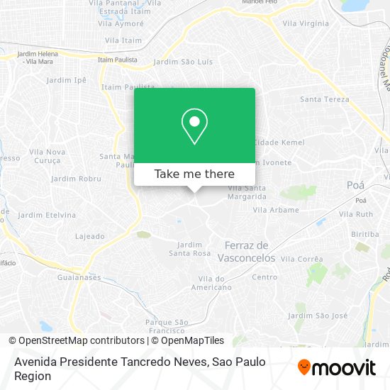 Avenida Presidente Tancredo Neves map