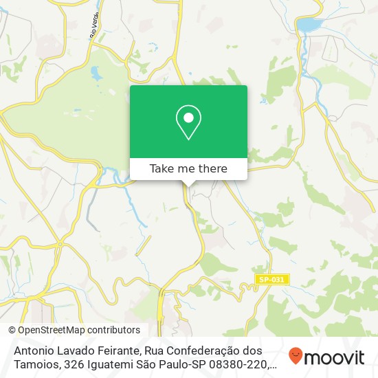 Mapa Antonio Lavado Feirante, Rua Confederação dos Tamoios, 326 Iguatemi São Paulo-SP 08380-220