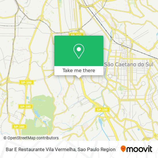 Mapa Bar E Restaurante Vila Vermelha