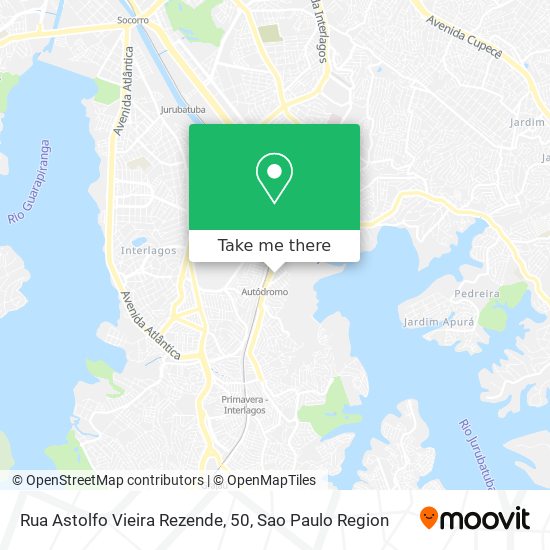 Mapa Rua Astolfo Vieira Rezende, 50