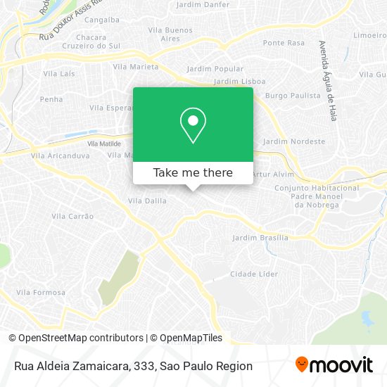 Rua Aldeia Zamaicara, 333 map