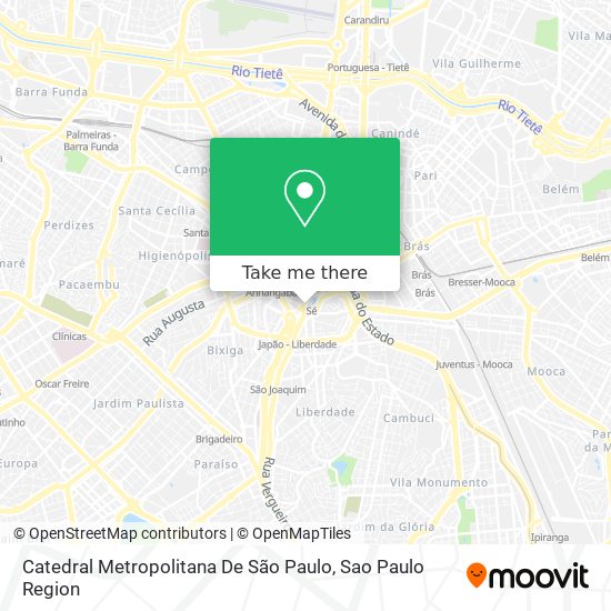Mapa Catedral Metropolitana De São Paulo