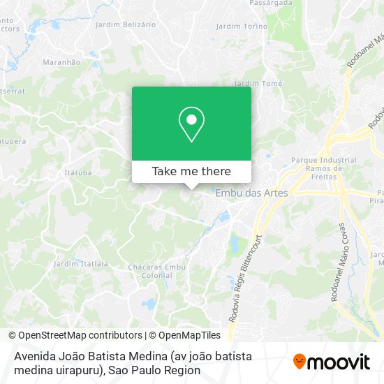 Avenida João Batista Medina (av joão batista medina uirapuru) map