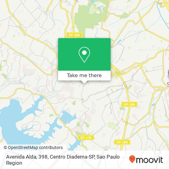 Mapa Avenida Alda, 398, Centro Diadema-SP