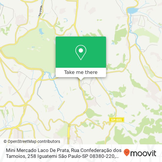 Mapa Mini Mercado Laco De Prata, Rua Confederação dos Tamoios, 258 Iguatemi São Paulo-SP 08380-220