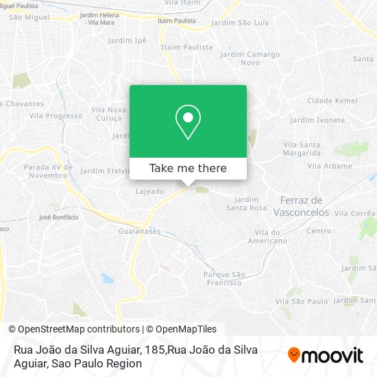 Mapa Rua João da Silva Aguiar, 185,Rua João da Silva Aguiar