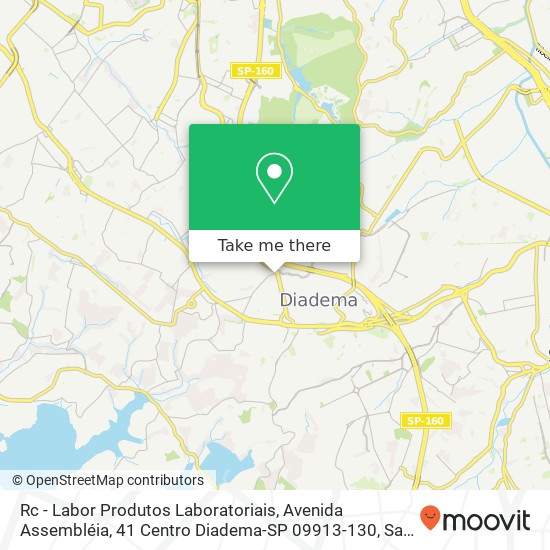 Rc - Labor Produtos Laboratoriais, Avenida Assembléia, 41 Centro Diadema-SP 09913-130 map