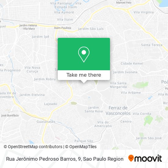 Mapa Rua Jerônimo Pedroso Barros, 9