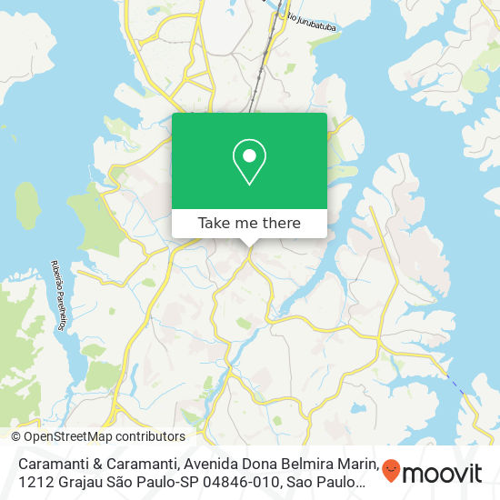 Mapa Caramanti & Caramanti, Avenida Dona Belmira Marin, 1212 Grajau São Paulo-SP 04846-010