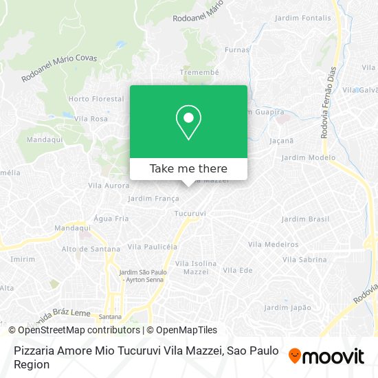 Pizzaria Amore Mio Tucuruvi Vila Mazzei map