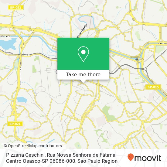 Mapa Pizzaria Ceschini, Rua Nossa Senhora de Fátima Centro Osasco-SP 06086-000